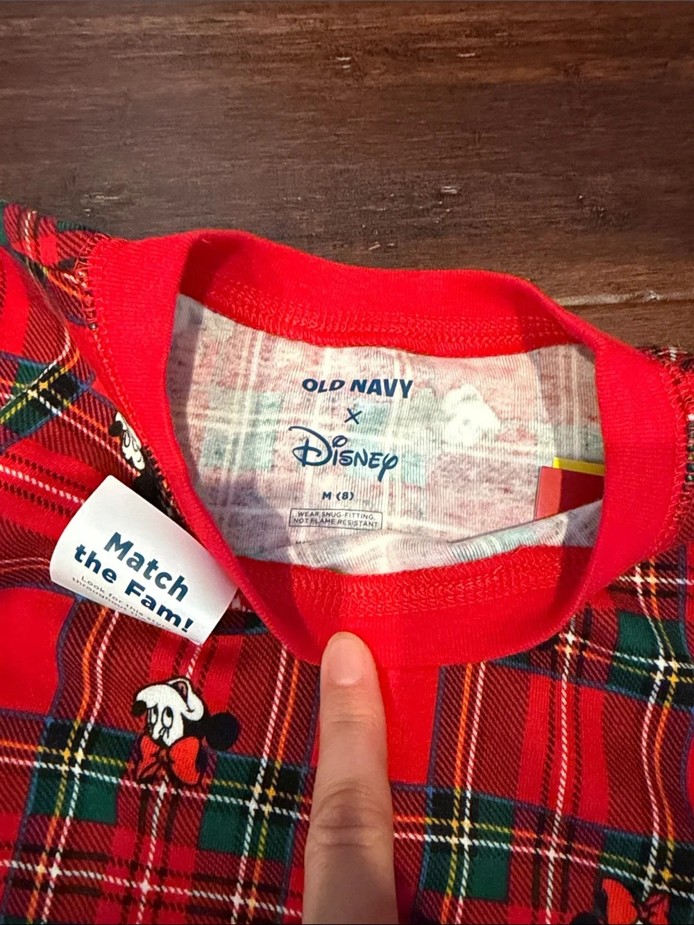 Kids Red Plaid Mickey and Minnie Pajama Set - Disney (Old Navy)